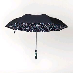 Totes InBrellla Print Auto Open Close Umbrella, One Size, Raindrops - NEW